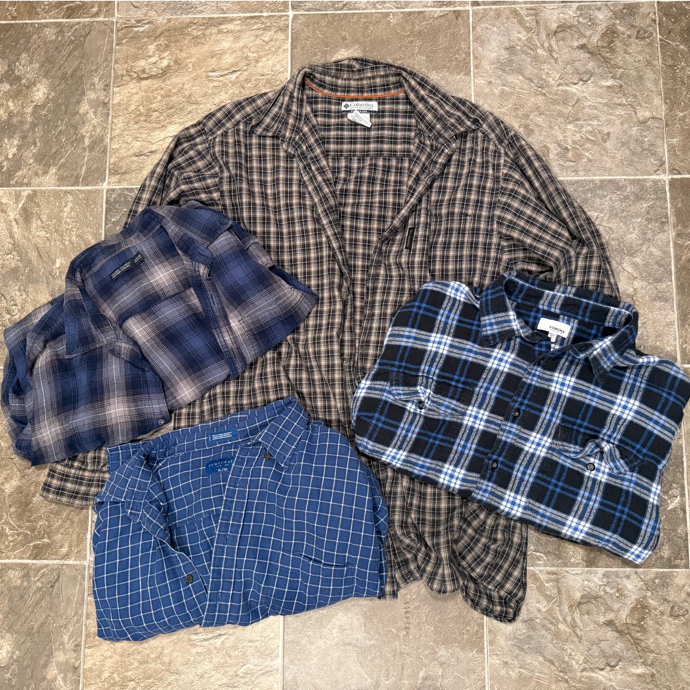 Men’s Plaid Flannel Bundle XL